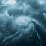 Cyclone Montha 2025 satellite image over the Bay of Bengal