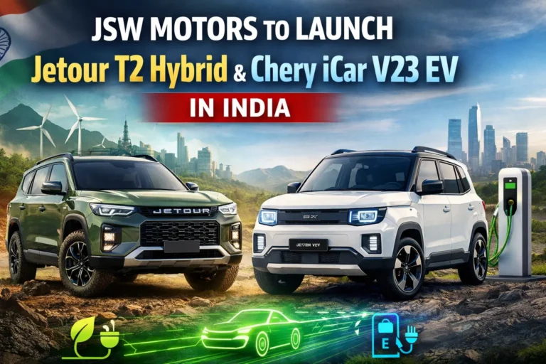 JSW Motors to Launch Jetour Hybrid & Chery iCar V23 EV in India