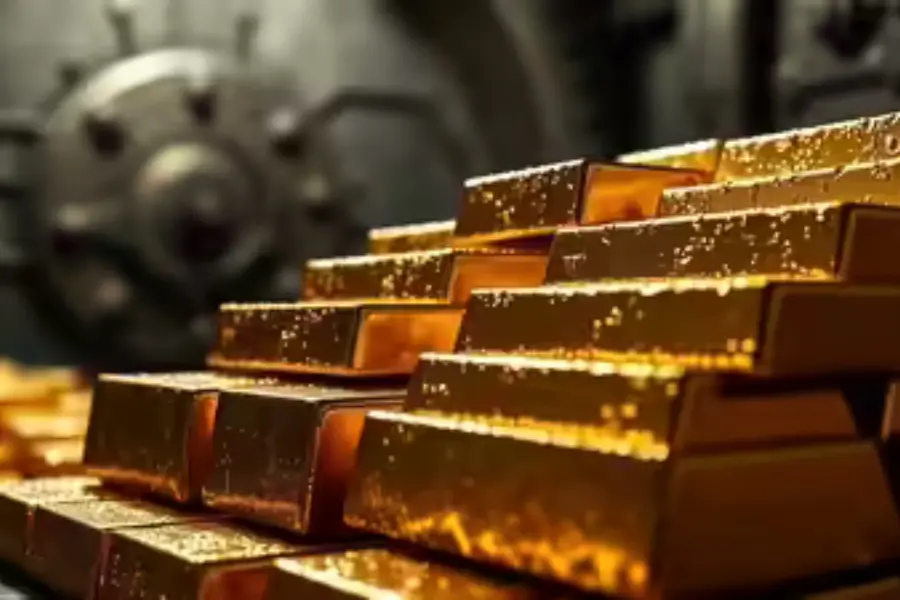 Gold Rate Today India 20 March 2026: Live 24K and 22K prices chart with MCX rebound, Haryana Delhi city rates and gold bars visual